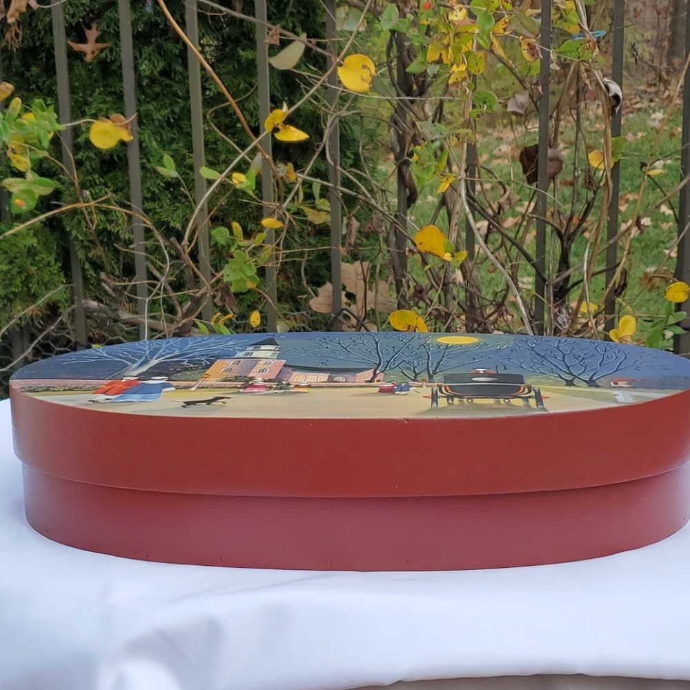 Handmade Bentwood Shaker Oval Box Christmas - Picture 3 of 16